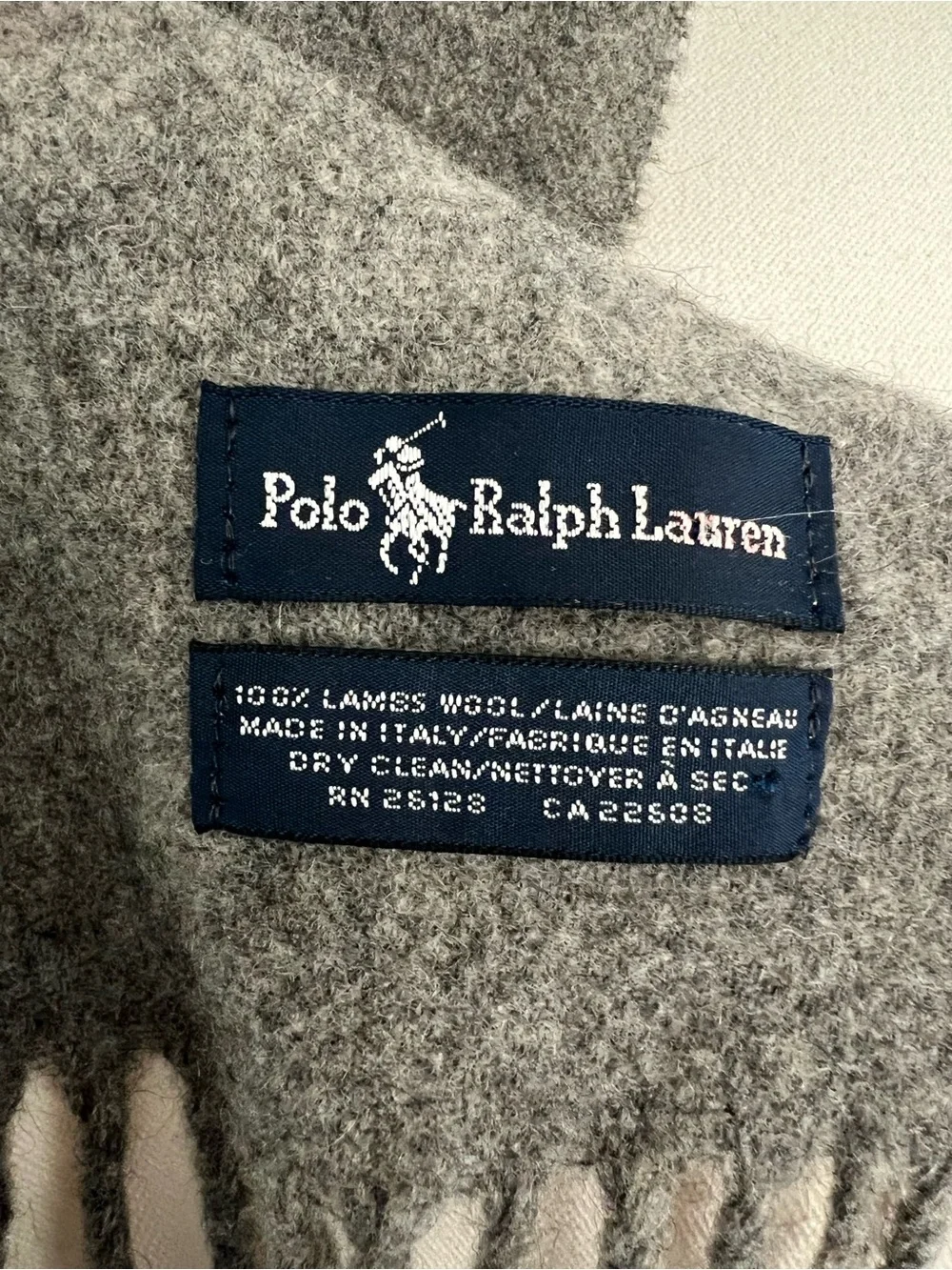 Vintage Polo Ralph Lauren Lambs Wool Scarf